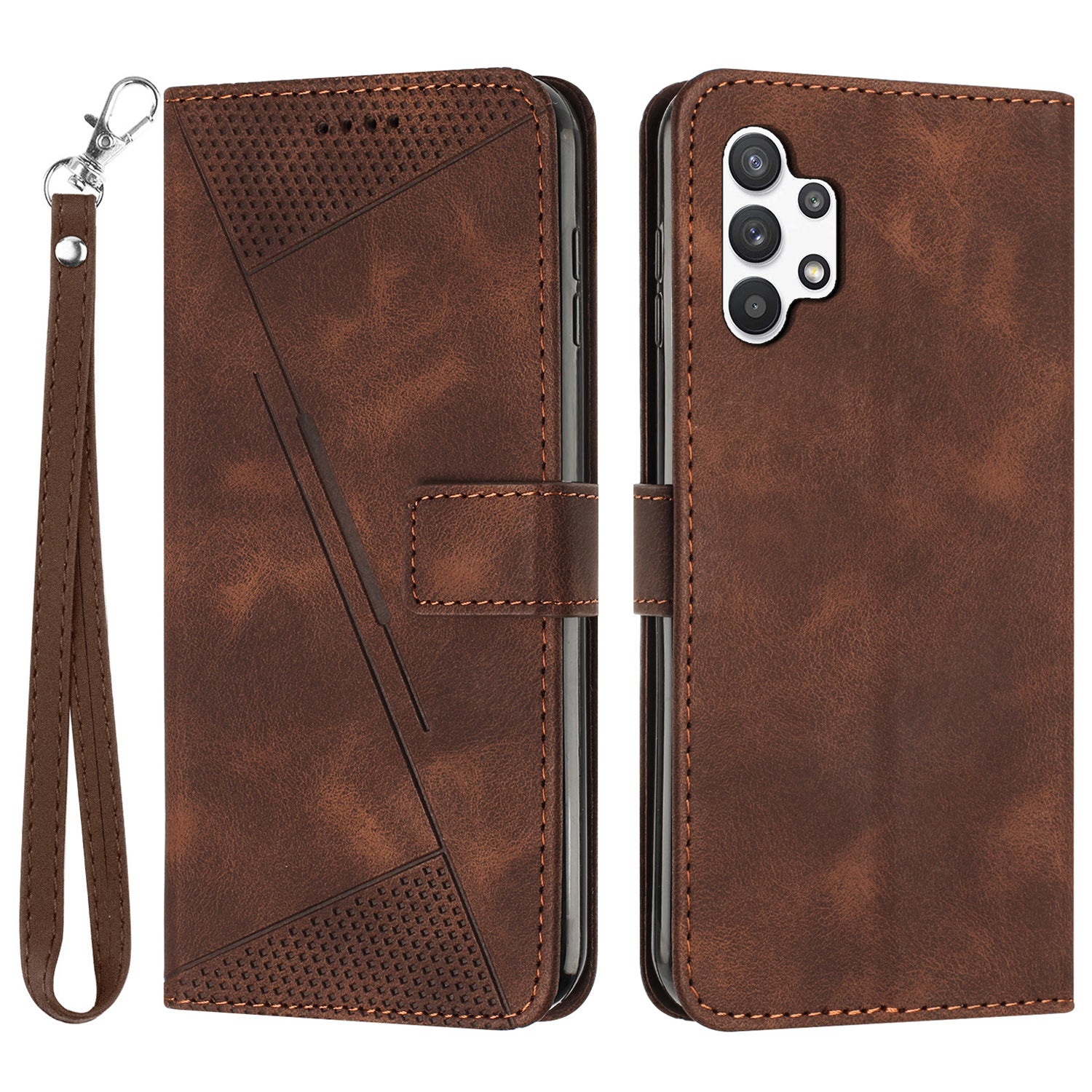 Wallet PU Leather Phone Case for Samsung Galaxy A13 4G Stand Triangle Imprinted Phone Cover Wallet PU Leather Phone Case for Samsung Galaxy A13 4G Stand Triangle Imprinted Phone Cover